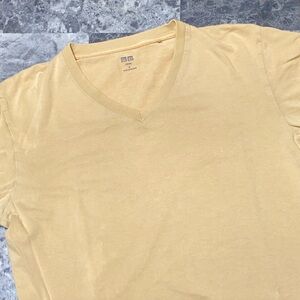 Yellow Uniqlo V next T shirt